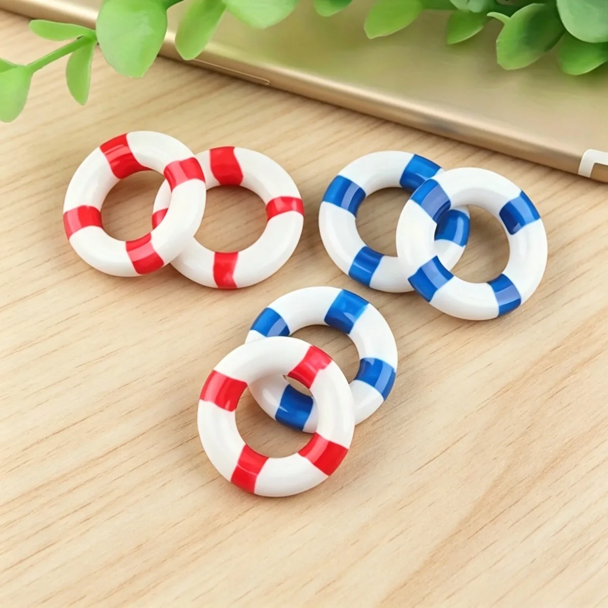 8pcs Mini Lifebuoy Decorations - Bohemian-Style Wall Decor for Sailing, Swimming Buoys, for Homes, Bars, And Beach Eateries