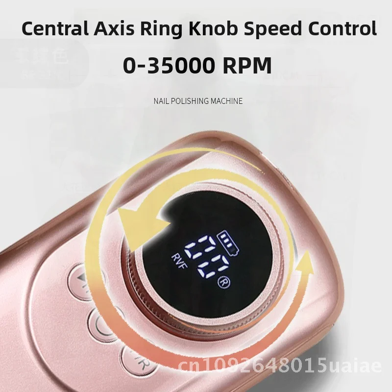 เครื่องตะไบเล็บไฟฟ้า S-305 แบบพกพา ปากกาปรับความเร็วได้ สำหรับทำเล็บขัดเงา สีโรสโกลด์ ชมพู ขาว ขายส่ง