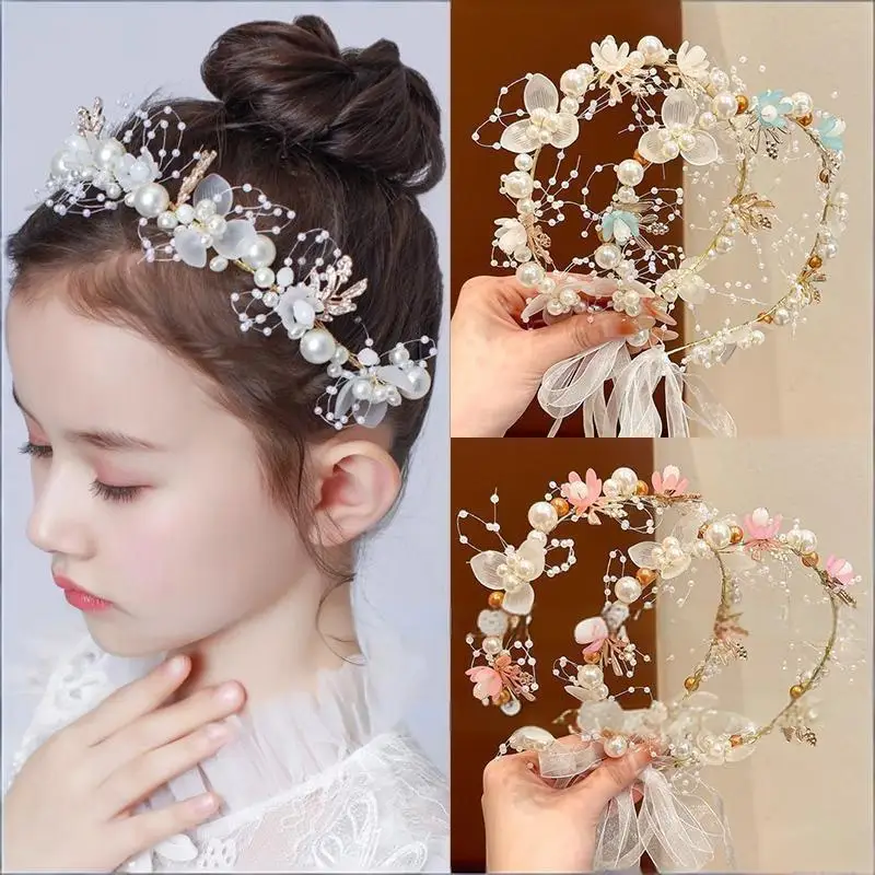 Kopfkranz für Kinder, Blumenkranz für die Haare, Blumenkranz für Blumenmädchen, Kopfschmuck, Kränze für Mädchen, Blumen-Tiara, Haarreif. – Detail 3