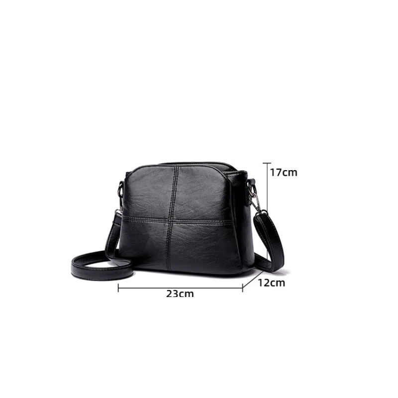 Fashion Solid Color Female Commuting Bucket Bag High Quality Adjustable Strap Crossbody Bag Casual Daily Zipper Small Square Bag