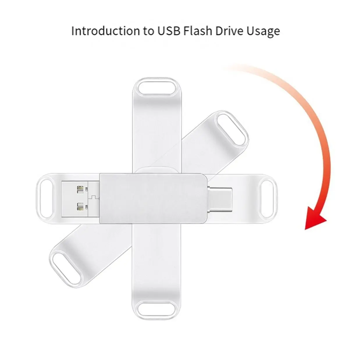 A64I 512GB USB 3.1 Flash Drive with Type C and Type A Port,Memory Stick Thumb Drive,Storage and Backup for Smart Phone Silver - view 5
