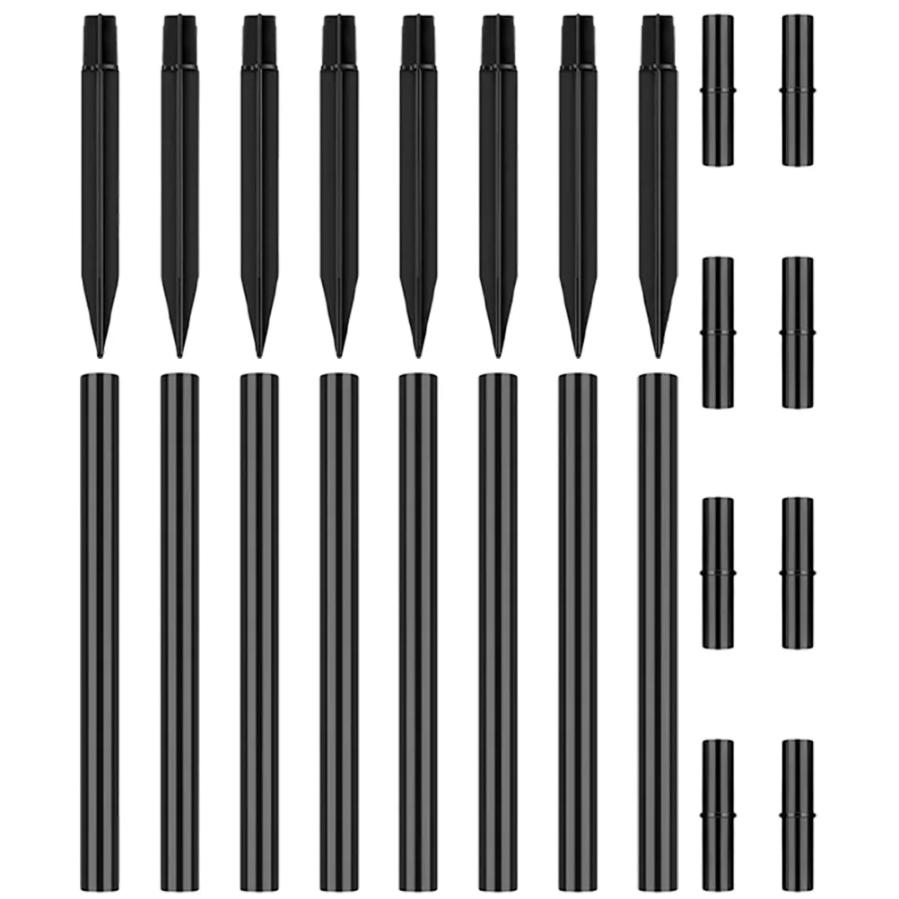 24pcs Garden Solar Light Stakes Extension Tubes Connectors High Strength Plastic Weather Resistant Easy Install Landscape