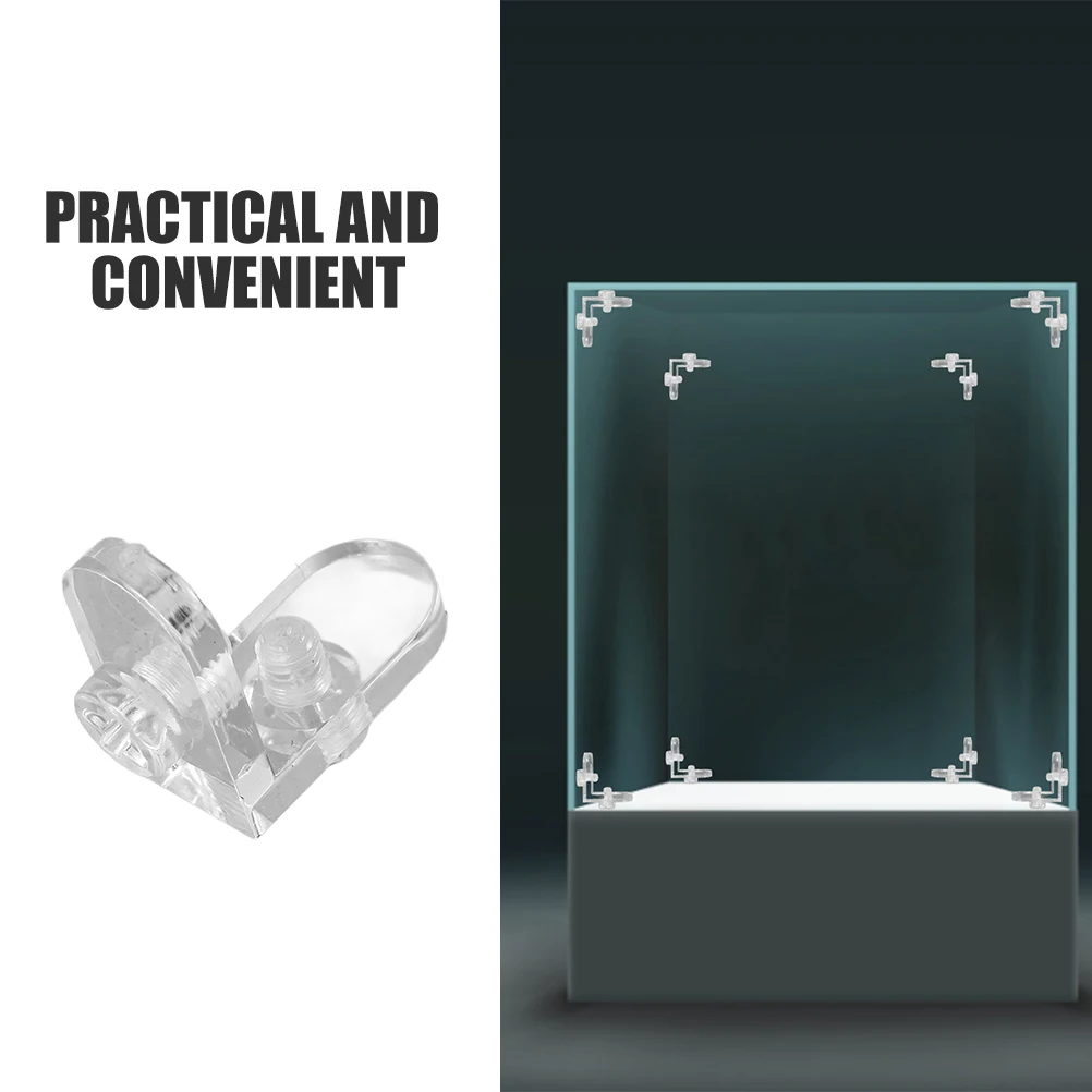 

12 комплектов, 12 комплектов акриловых угловых кронштейнов, прозрачные армирующие опоры для витринных шкафов, коробки, сборка своими руками, настенное крепление