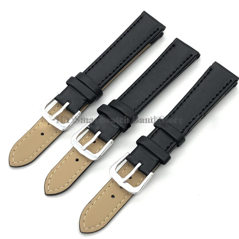 8mm 10mm 12mm 14/16mm 18mm 20mm 22mm 24mm PU Leather Watch Strap for Men Women Soft Leather Wrist Band Universal Sport Bracelet