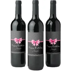 30 Pieces Customized Personalized Birthday Anniversary Commemorative Wedding Waterproof Wine Bottle Labels LOGO Personal Photos