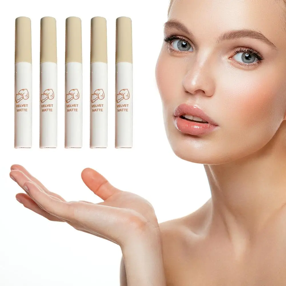 

5Pcs Cigarette Lip Gloss Set Matte Red Tint for Lips Makeup Long Lasting Water Mirror Lip Glaze Waterproof Lipstick Kit T3M8