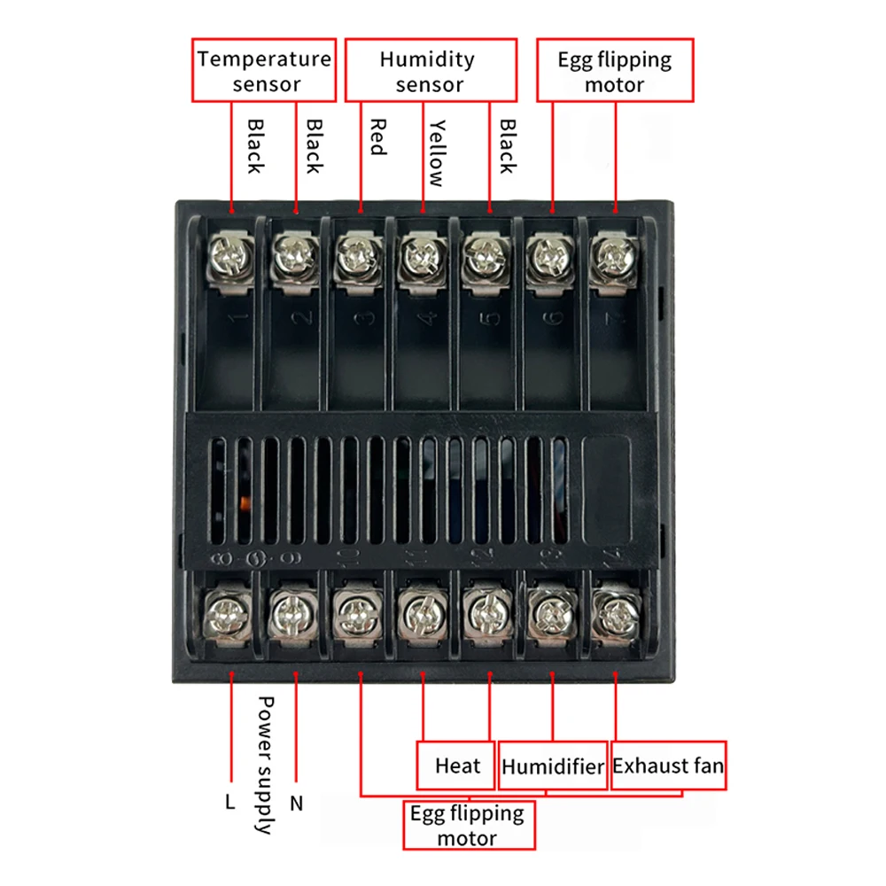 Controlador de temperatura con pantalla LCD AC110-220V controlador de incubación multimodo termostato de precisión controlador automático de humedad