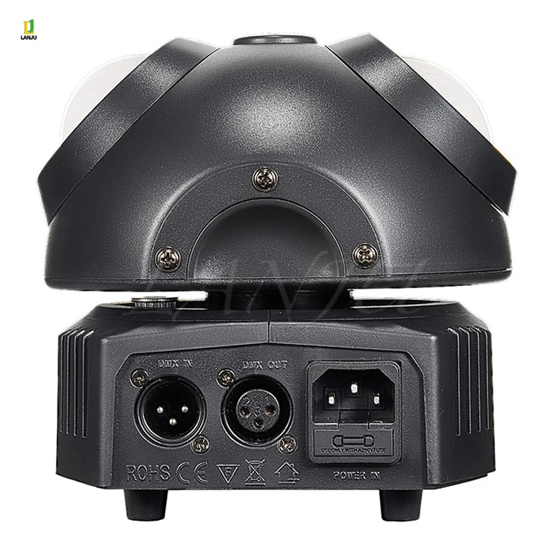 Mini LED Beam Atmosphere Light DMX Remote Control Moving Head Stage Light Disco DJ Party Ball Lights Bar Room Decoration Light