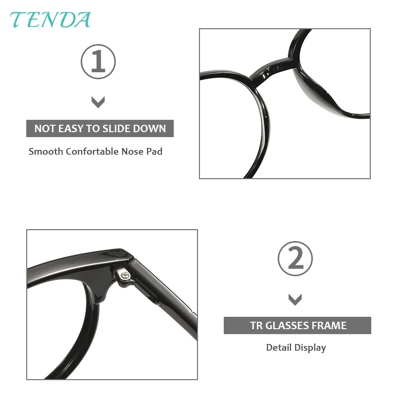 Colorful Plastic Men and Women TR90 Round Spectacle Full Rim Small Size Eyeglasses Frames For Optical Prescription Lenses