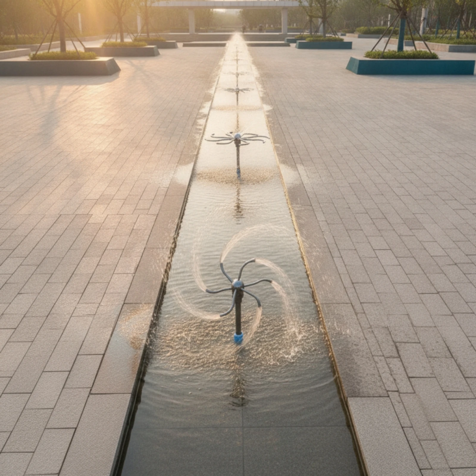 Rotating Fountain Nozzle Stainless Steel Water Wheel Nozzle Water Spray Head Radial Sprayer Decorative for Pond, Landscape