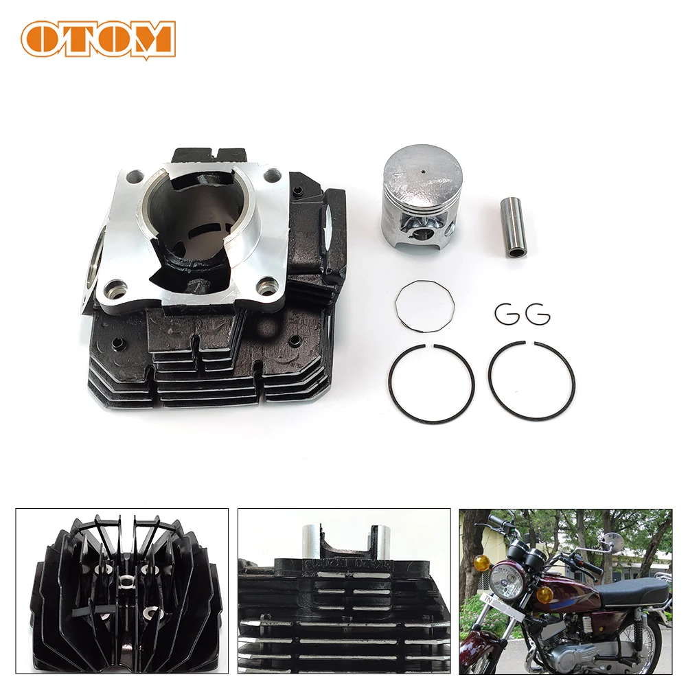 

OTOM Motorcycle 58mm Piston Cylinder Barrel Ring Gasket Cover Kit For YAMAHA RX135/RXK135/RX-KING135 90-05 18G-11111-00 Engine