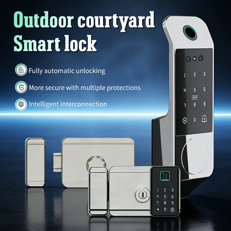 High Security Anti Theft Smart Door Lock Waterproof Double Side Fingerprint TTlock Tuya Wifi Biometric Intelligent SMART LOCK