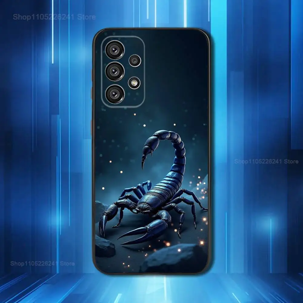 Cool Scorpion Art For Samsung Galaxy A53,31,52,72,41,22,73,32,71,Note,J7,8,9,5G Soft Black Silicone Phone Case