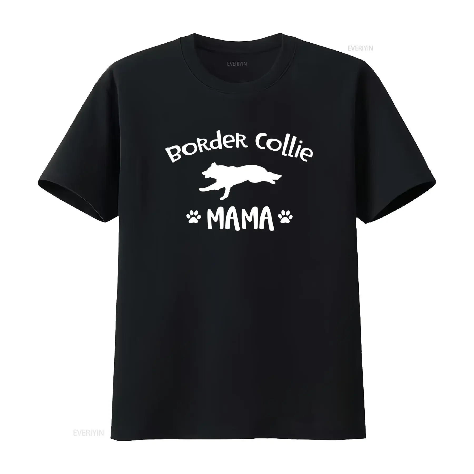 Border Collie Mama T Shirt Mom BC Dog Funny Cute Girlfriend Animal Lover vintage Washed fashion Stylish homme Stretched