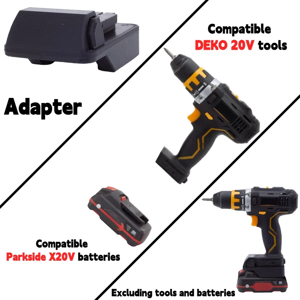 

For Parkside X20V TEAM Li-ion Battery TO DEKO 20V Cordless Electric Drill Tools Battery Adapter/Converter(Only Adapter)