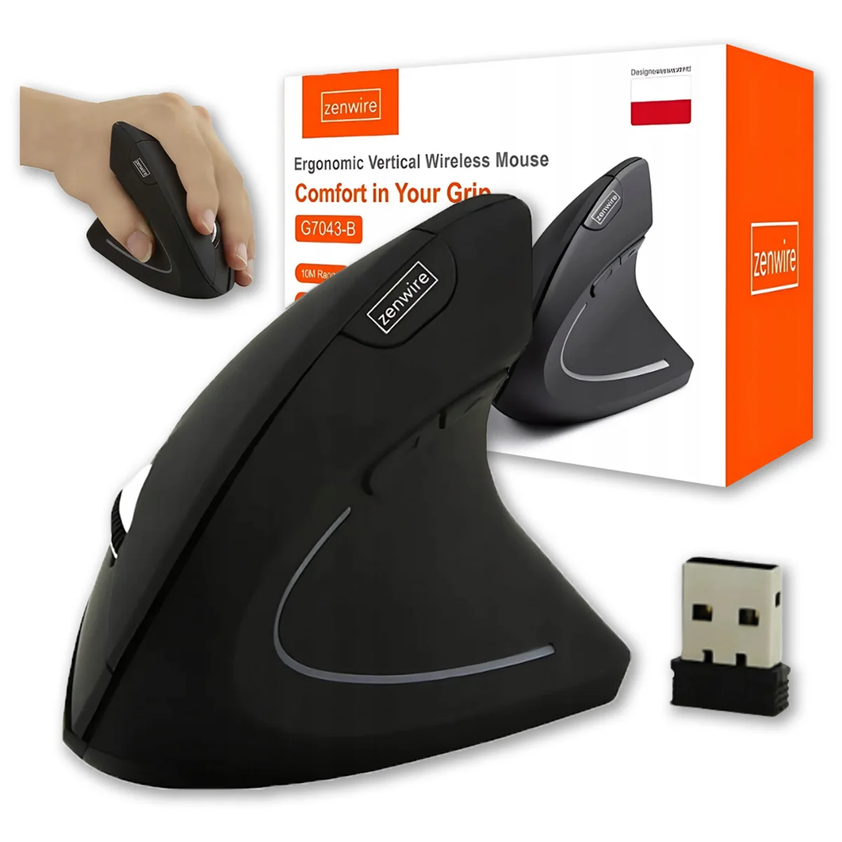 MUIS Verticale verticale draadloze muis Ergonomische Zenwire X7