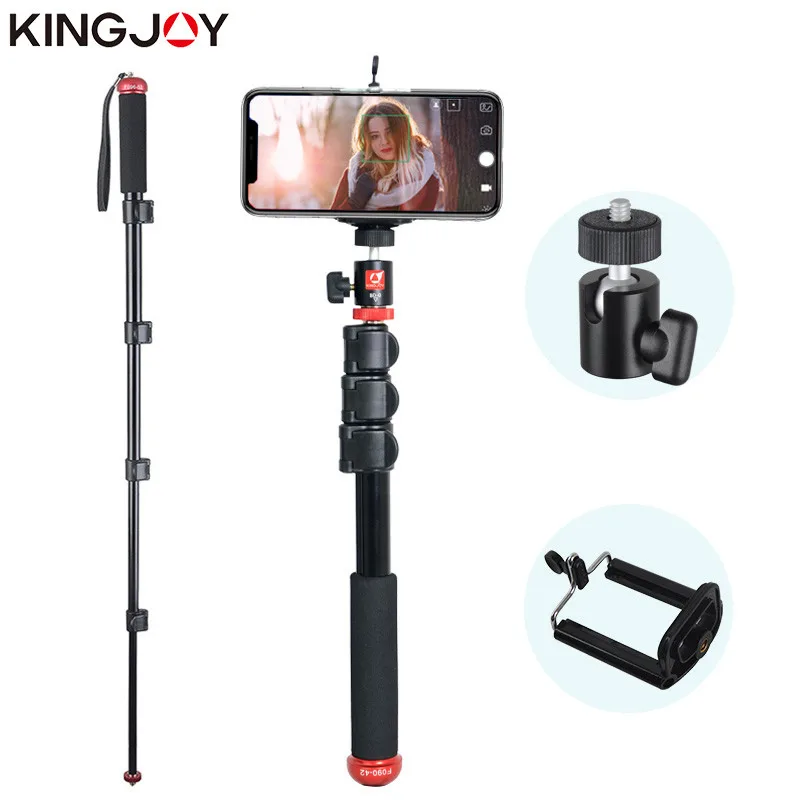 

KINGJOY Selfie Stick Monopod Action Video Camera Tripod For Phone Smartphone Universal For Gopro Camera iPhone Samsung Xiaomi