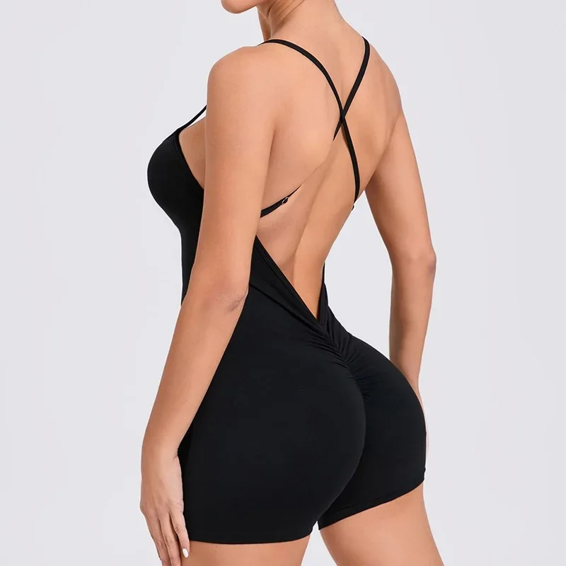Cloud Hide Women Yoga Sports Jumpsuit SEXY Back Gym Fitness Bodysuit Lady Workout Suit Running Sportswear Girl Training Rompers