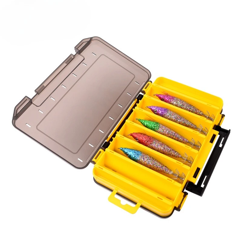 

Набор деревянных приманок для рыбалки с лазерными цветными блестками: креветки, кальмары, осьминоги (Luya Bait)