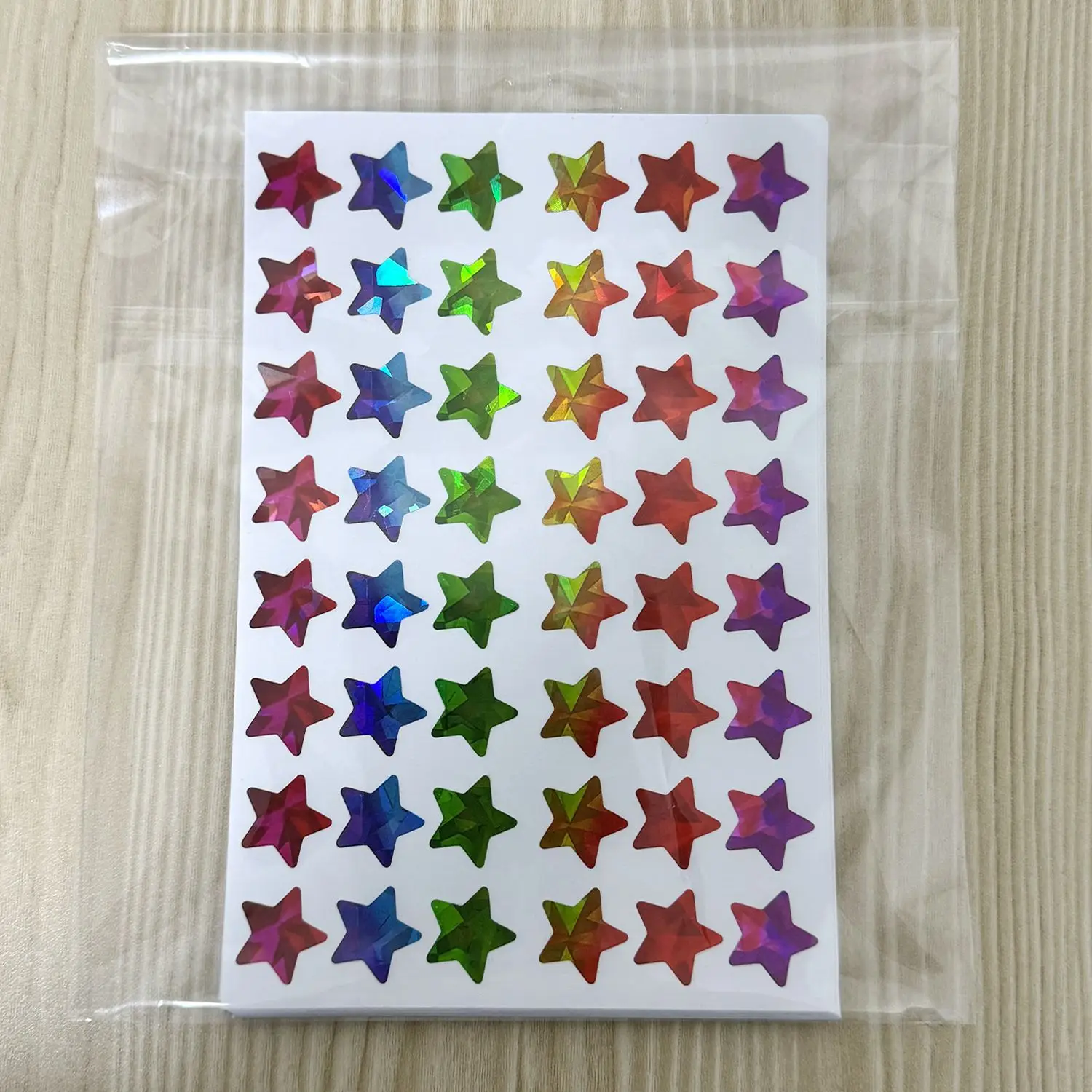 5 Pages Laser Gold Foil Self-adhesive Star Round Heart-shaped Stickers Reward Chart Decorative Children Toy Gifts Sticker Labels