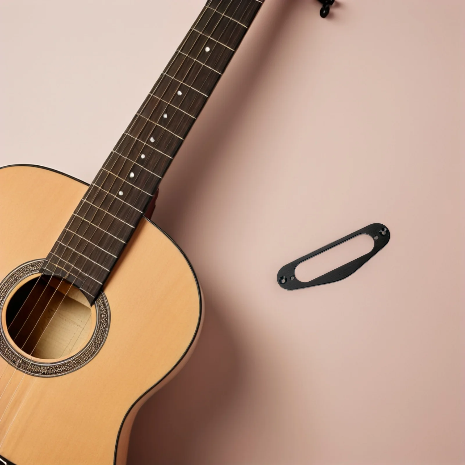 

Black Guitar Pickup Frame Mounting Ring Flat Single Coil Humbucker Ring for Electric Guitars DIY Replacement Accessory