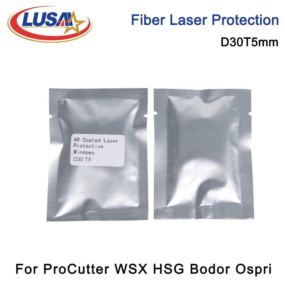 LUSAI 30x5mm Laser Protective Lens 1064nm For ProCutter WSX HSG Bodor Ospri Laser Cutting Head Protection Windows Lens