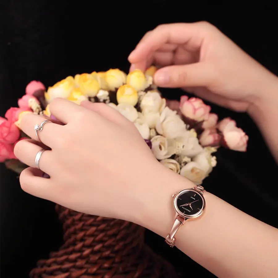 REBIRTH 069 Jam Tangan Kuarsa Paduan Minimalis Modis Wanita Merek Asli Jam Tangan Wanita Relojes De Mujer Часыск