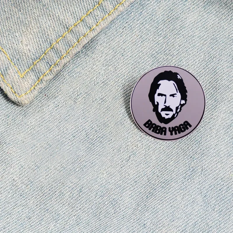 John Wick Baba Yaga Brooch American Thriller Crime Movie Inspiration Badge view 3