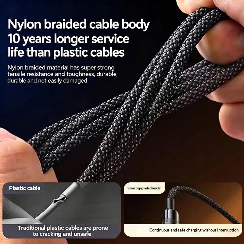 NEW 240W USB Cable Fast Charging For Smartphone 1 Meter /2 Meters Type-C Data Cable