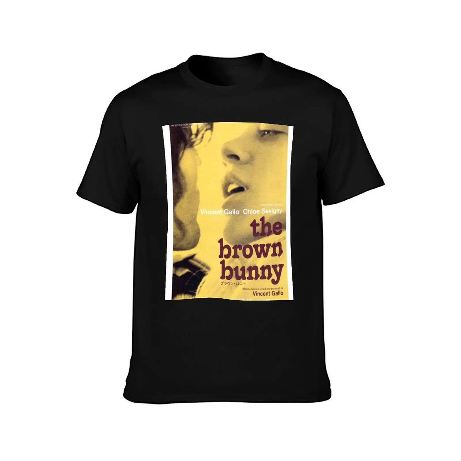 Vincent Gallo - The Brown Bunny - Vintage Movie Poster T-Shirt oversizeds oversized vintage anime shirt mens designer t shirt