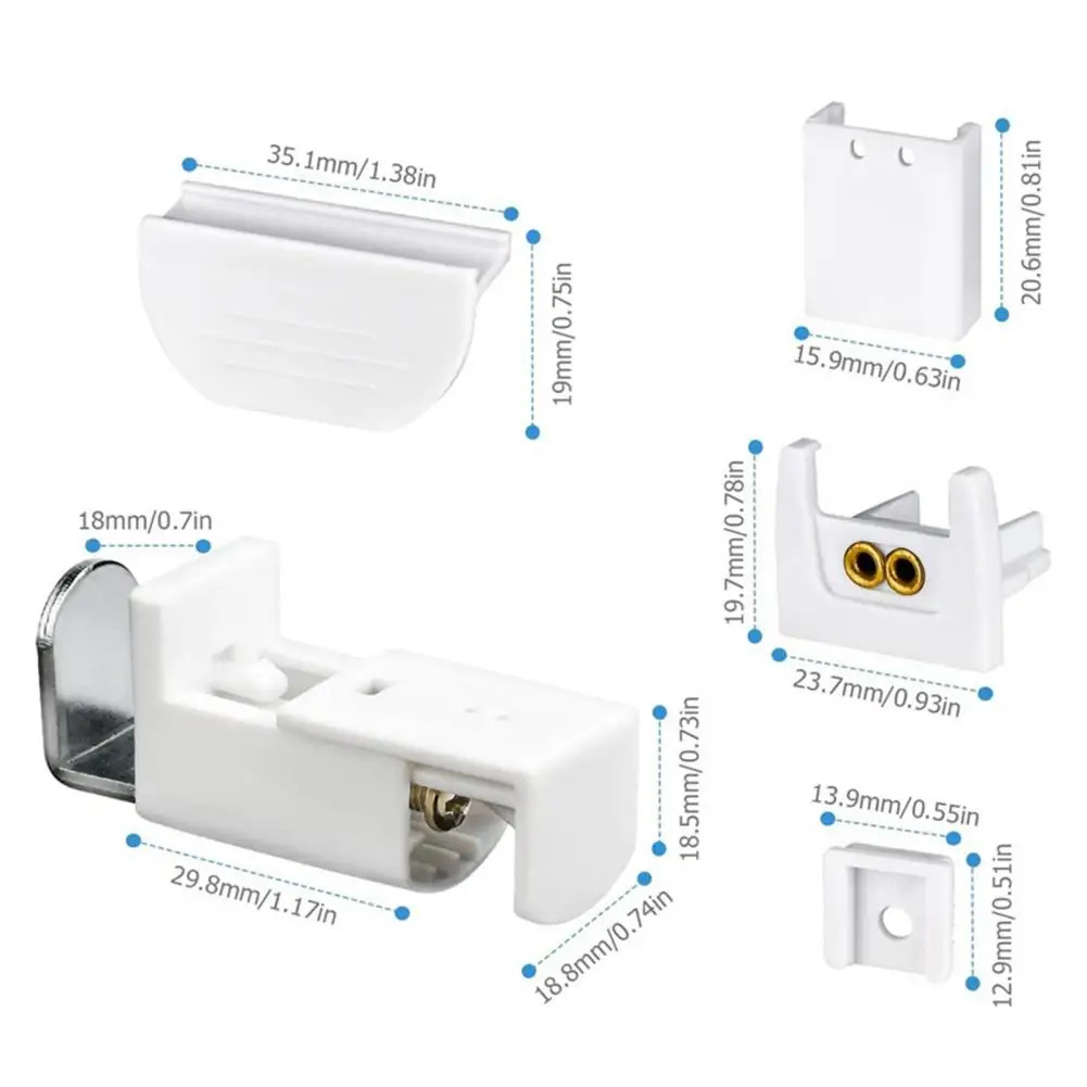 Curtain Accessories Set of 4 Curtain Fitting Clamps No Drilling Pleated Blind Attachment Replacement Parts Clamp Support
