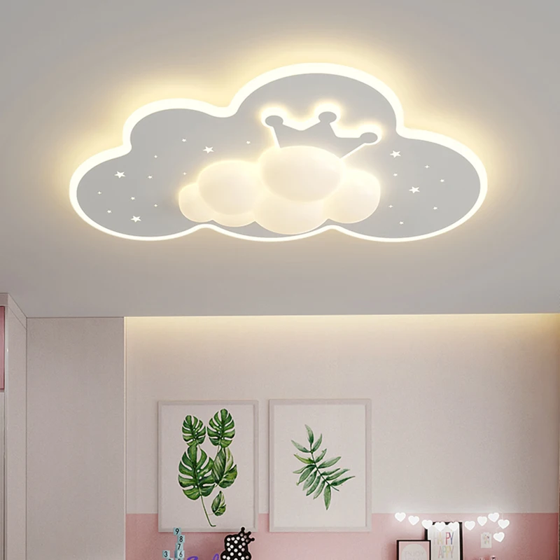 

Eye Protection Full Spectrum Children's Bedroom Lamp Cartoon Warm Creative Personality Airplane Cloud Boy Girl Room Ceiling Lamp