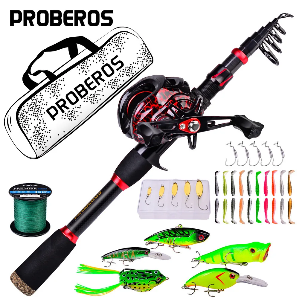 New 2.1m Lure Rod Set Long Range Water Drop Wheel Carbon Fiber Pole Telescopic Rod and Reel Kit