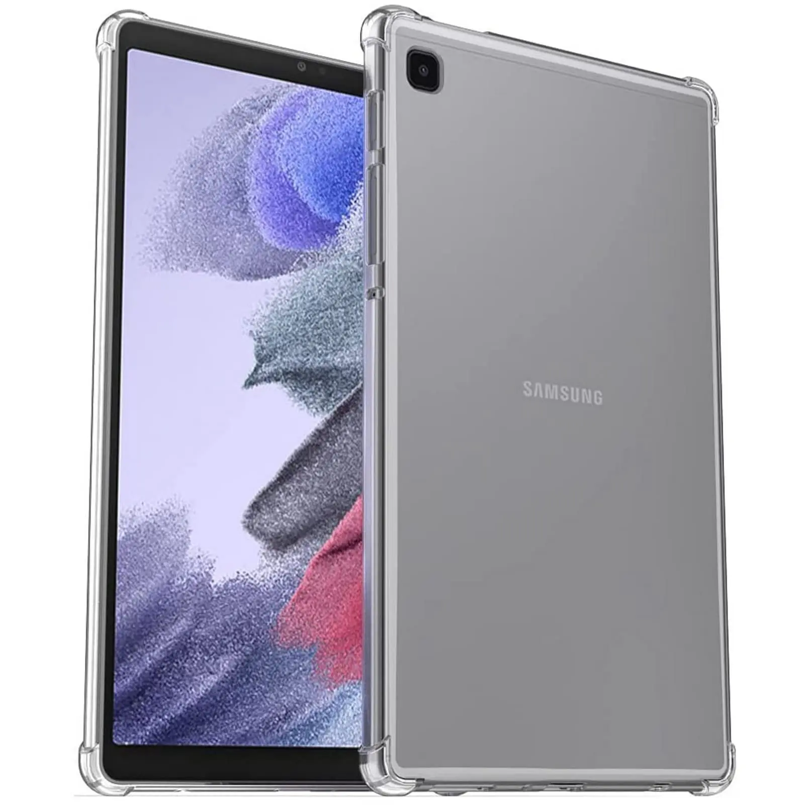 携帯電話用耐衝撃シリコンケース,Samsung Galaxy用耐衝撃カバーa7 lite 8.7 in SM-T220,透明ケース,SM-T225