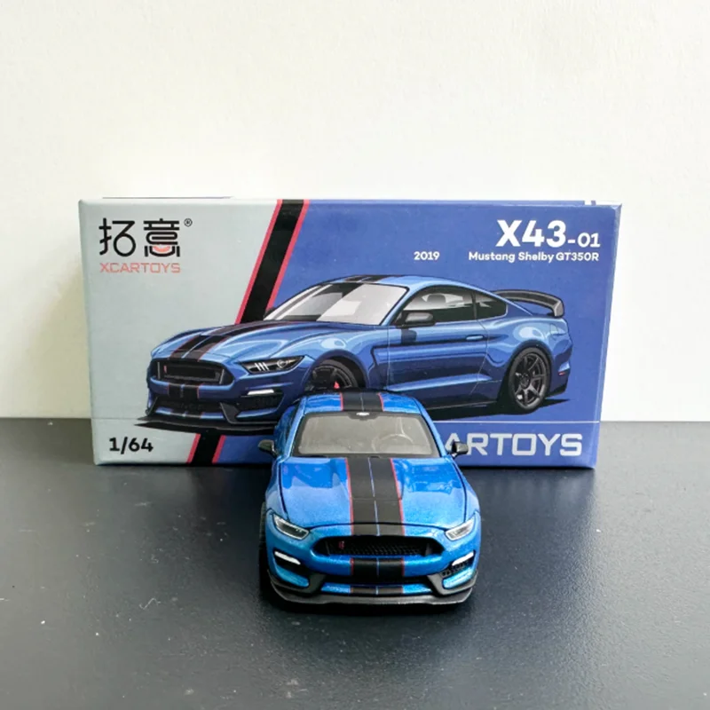 XCARTOYS Diecast 1:64 Scale 2019 Mustang Shelby GT350R Alloy Simulation Car Model Collection Souvenir Boy Holiday Gift Display