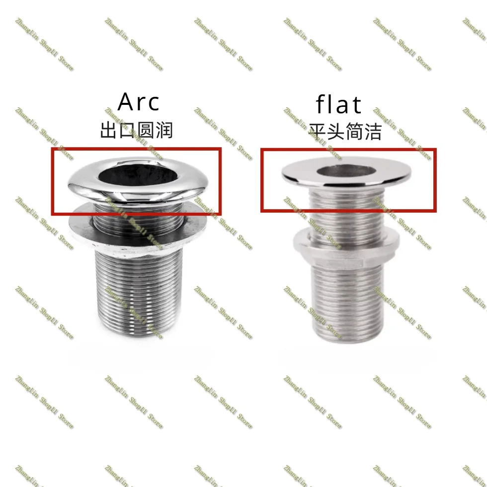 316 Stainless Steel Through Hull Fitting Water Outlet Marine Yacht Floor Drain Boat Drain Plug Kit Boats Part