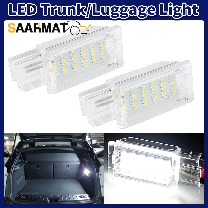 For Opel Astra J Meriva Astra K Mokka Cadillac Buick Chevrolet Camaro Corvette Cruze LED Luggage Compartment Trunk Lights 2pcs