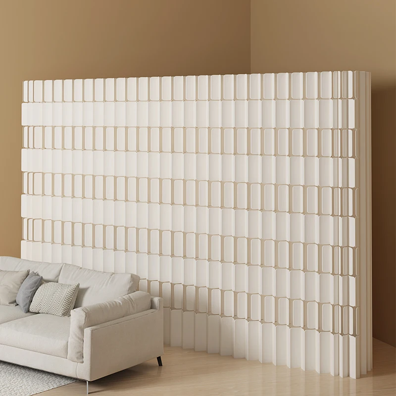 Foldable Movable Paper Room Divider Decorative Shape Wall, Privacy Partition Panel, No Assembly, Multi-scene Use