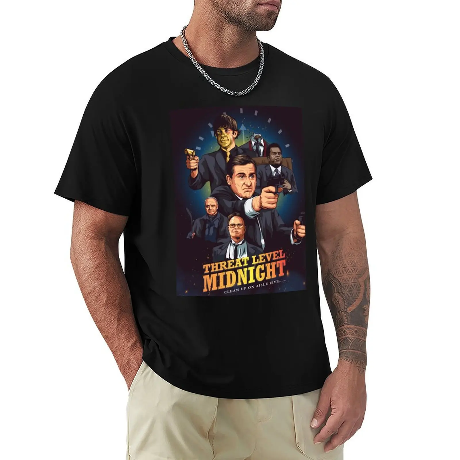Threat Level Midnight T-Shirt All Match Print Short Sleeve Top