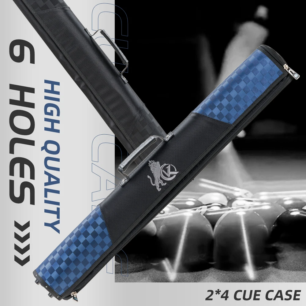 

KONLLEN Pool Cue Case 2B4S Woven Textured 2x4 Semicircle Billiard Stick Carrying Cue Case