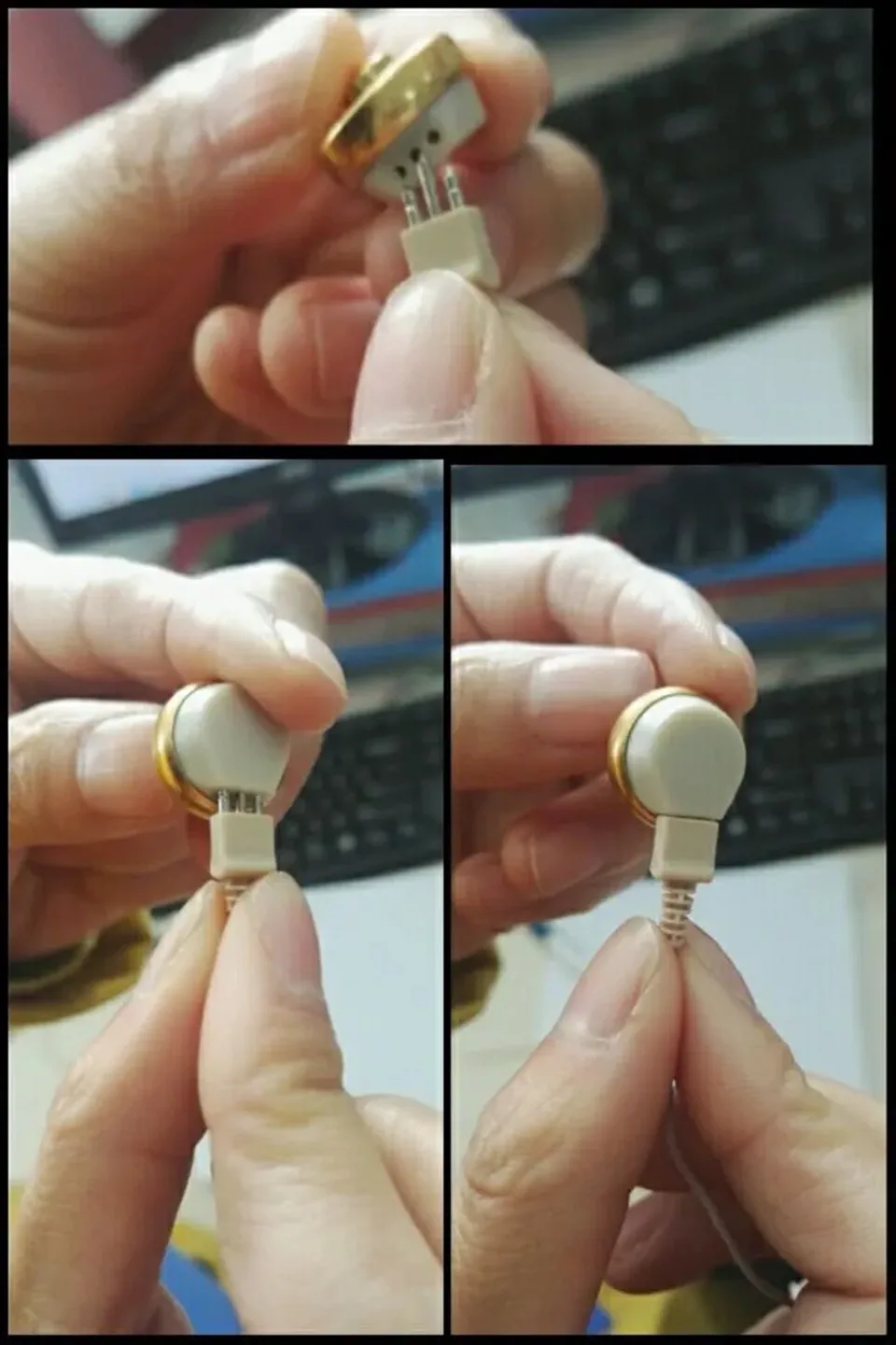 10 Stück Siemens Quality Hörgerät 3-poliges Kabel Kabel für Hörgeräte – Detail 3