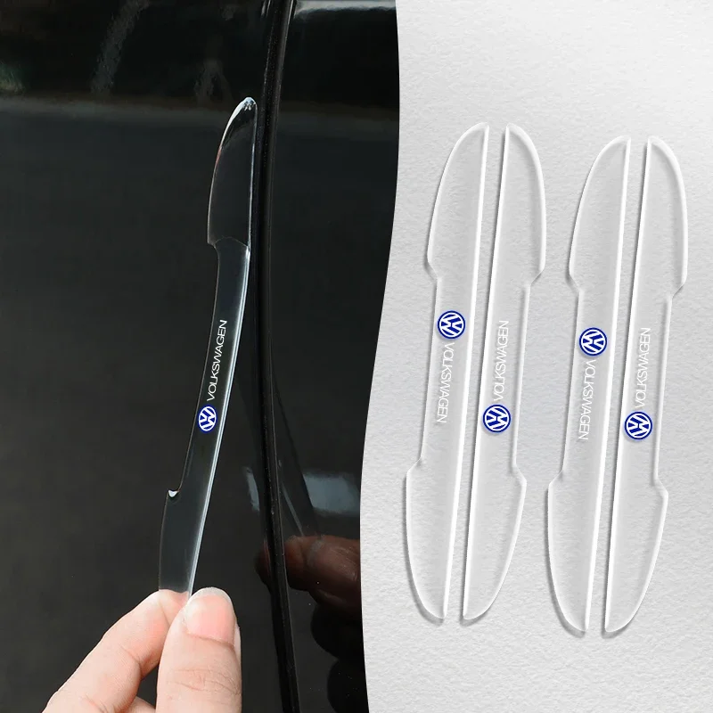 4 adet araba kapı kenar muhafızları çizilmez koruyucu Volkswagen VW Scirocco Jetta Beetle Golf Passat CC Tiguan oto aksesuarları