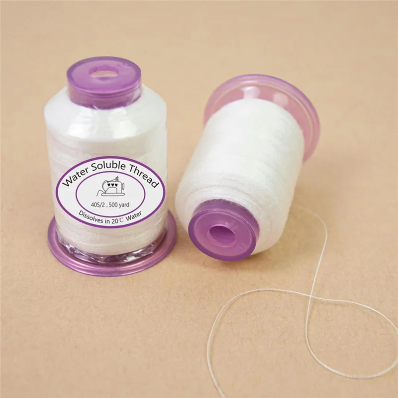 T98C-Water Soluble For Sewing Thread 1492.7Ft Thread For Sewing Machine Dissolvable Cord For Costume Making Fabric Art Crafts