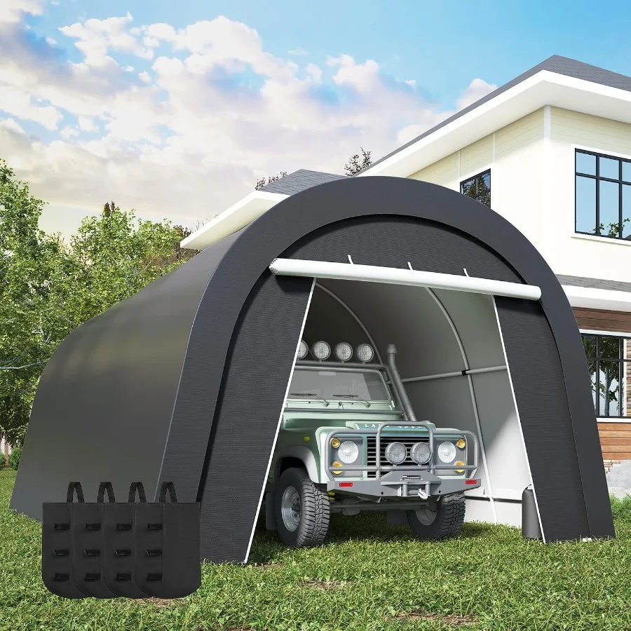 13' x 20' Portable Garage, Carport with 4 Cloth Bags, Car Port for UV and Rain