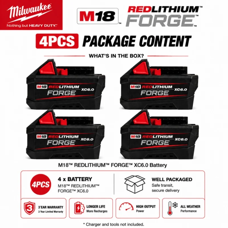 Milwaukee M12 REDLITHIUM HB 6.0Ah Extended Capacity Battery – 12V Rechargeable for M12 Cordless Tools (Model: 48-11-2402) image 3