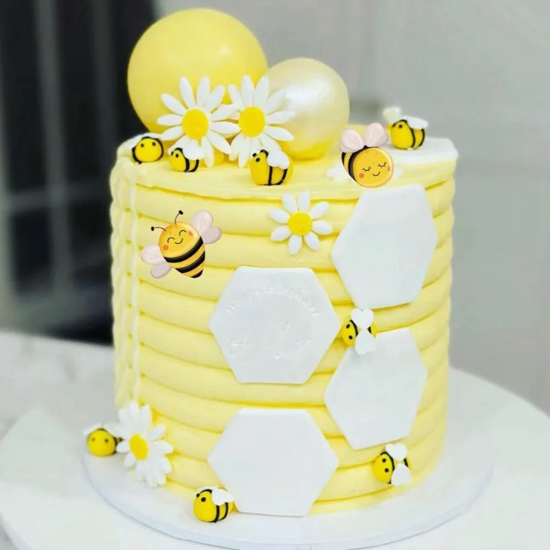 8-piece Bee Silicone Mold Fondant Cake Decoration Chocolate Mold Epoxy Dry Pace Mold  cake decoration accessories  molds