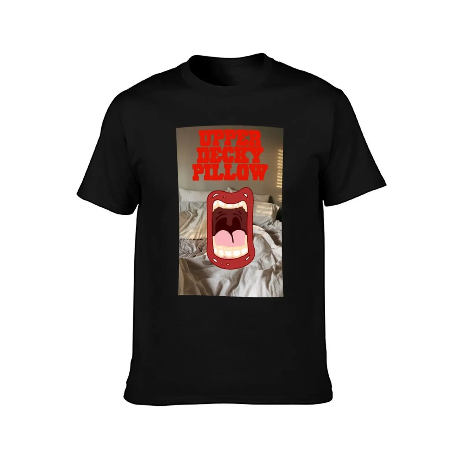 Upper Decky Pillow T-Shirt Basic Solid Tee for Daily Use T-Shirt