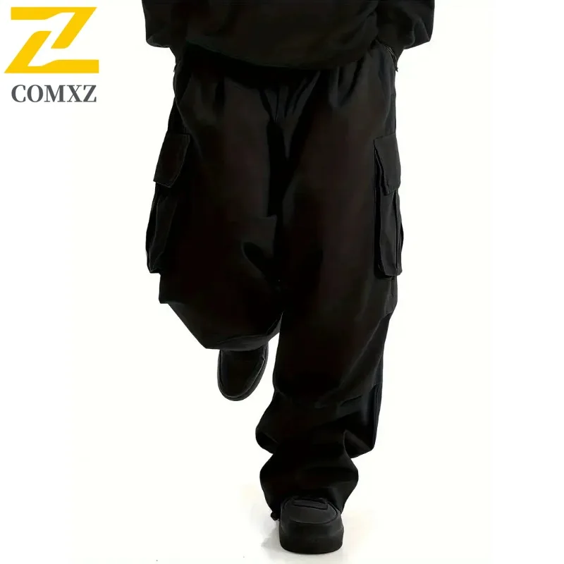 

Comxz Hip-hop Cargo Pants Men 2025 Spring And Autumn Japanese Harajuku Multi-pocket Working Pants Camping Hunting Loose Trousers