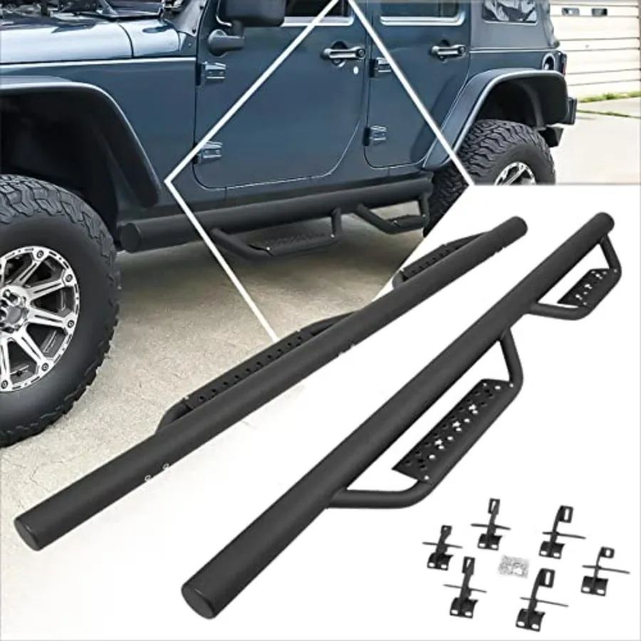 3 Black Steel Round…