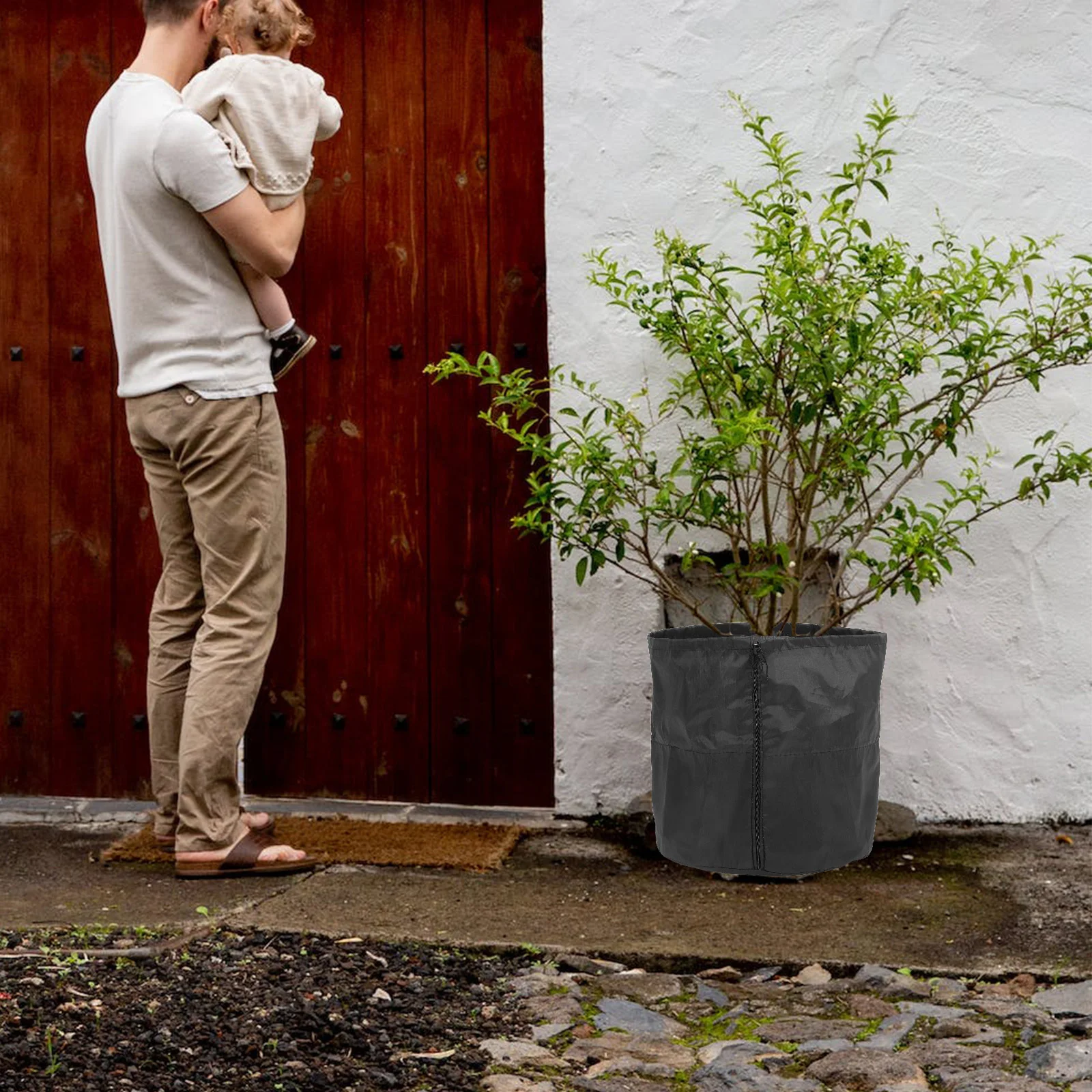 

1pc Winter Plant Cover Heavy Duty Frost Protection Blanket For Trees Shrubs Fruit Plants Breathable Insulation Warm